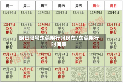 明日限号东莞限行吗现在/东莞限行时间表