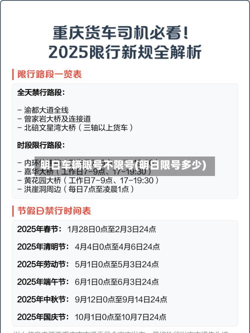 明日车辆限号不限号(明日限号多少)-第2张图片