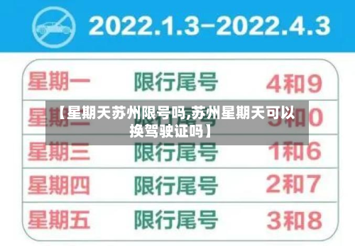 【星期天苏州限号吗,苏州星期天可以换驾驶证吗】