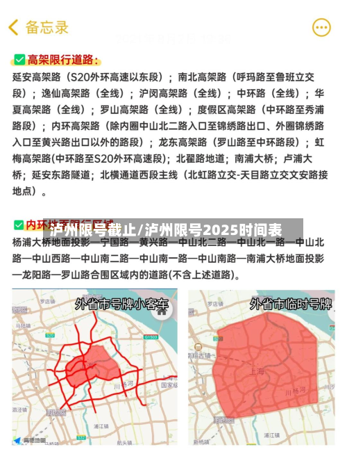 泸州限号截止/泸州限号2025时间表