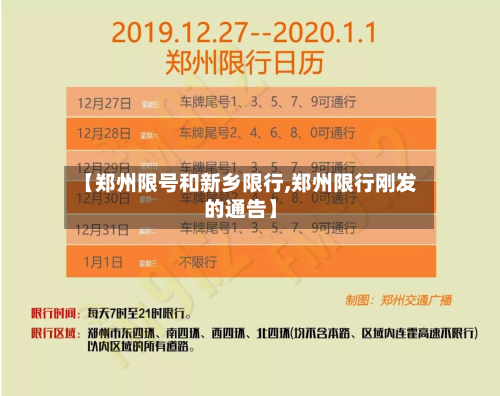【郑州限号和新乡限行,郑州限行刚发的通告】-第2张图片