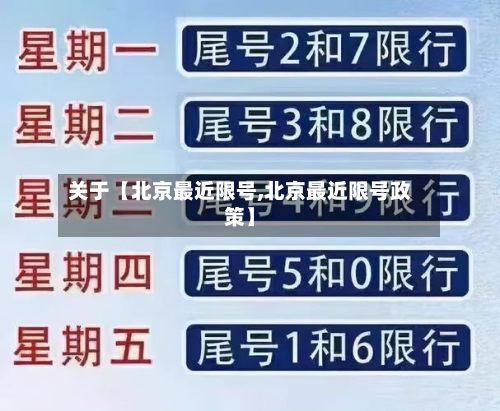 关于【北京最近限号,北京最近限号政策】-第2张图片
