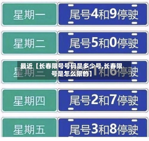 最近【长春限号号码是多少号,长春限号是怎么限的】-第2张图片